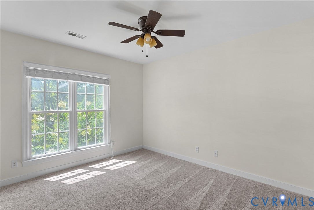 5009 Sadler Place Terrace, Glen Allen, VA 23060 Bedroom Three with large closet and ceiling fan