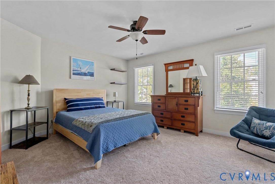 5009 Sadler Place Terrace, Glen Allen, VA 23060 Bedroom Two with walk-in closet and ceiling fan