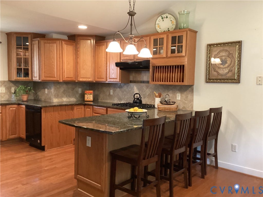 11611 Hillside Road, Chester, VA 23831 Breakfast Bar is great place for friends and family to hang out while chatting with the cook!