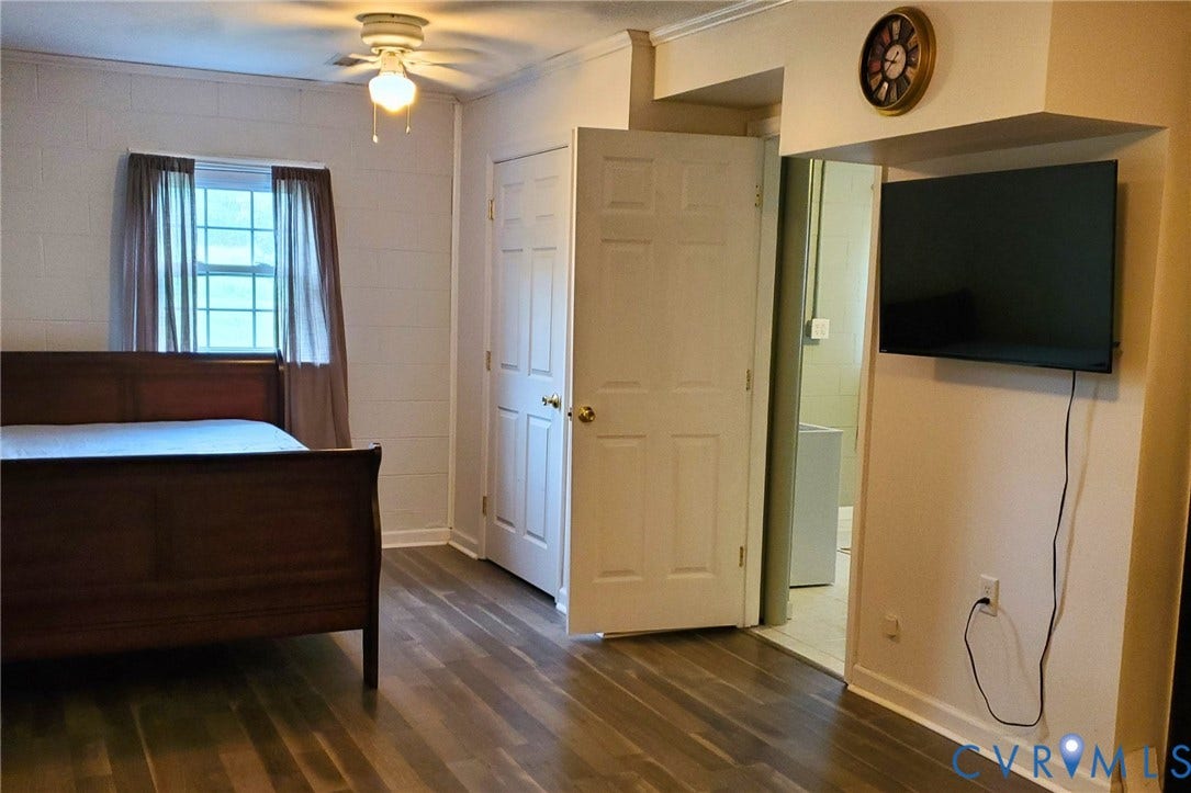 Can be a den or great room or craft room or exercise room or hobby room