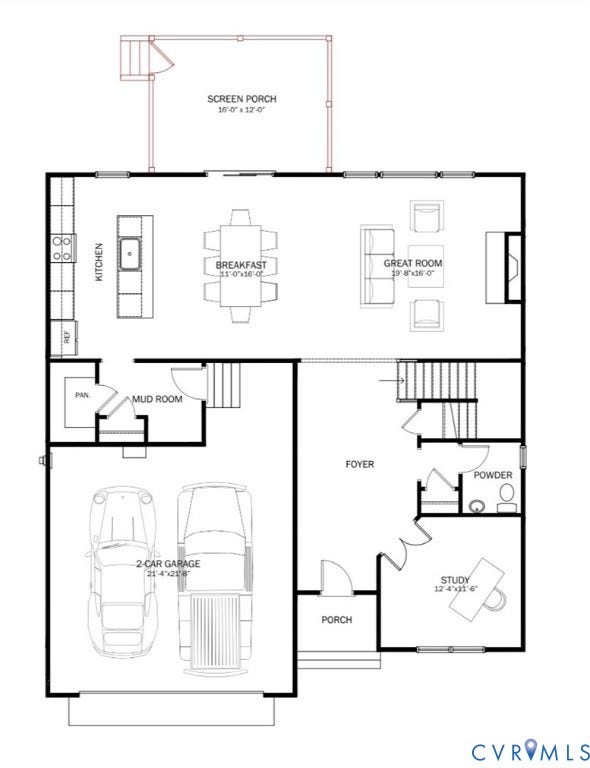 4136 Tuckmar Pond Drive, Tuckmar Farm, Moseley, VA 23120 First Floor