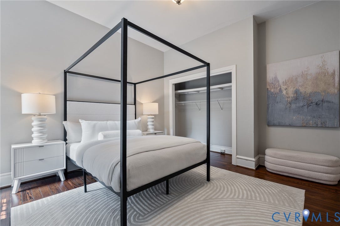2016 Princess Anne Avenue, Union Hill, Richmond, VA 23223 Hardwood flooring in a rich finish complements light gray walls