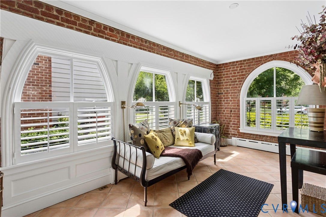 Terra Cotta floors, beautiful windows and trim.