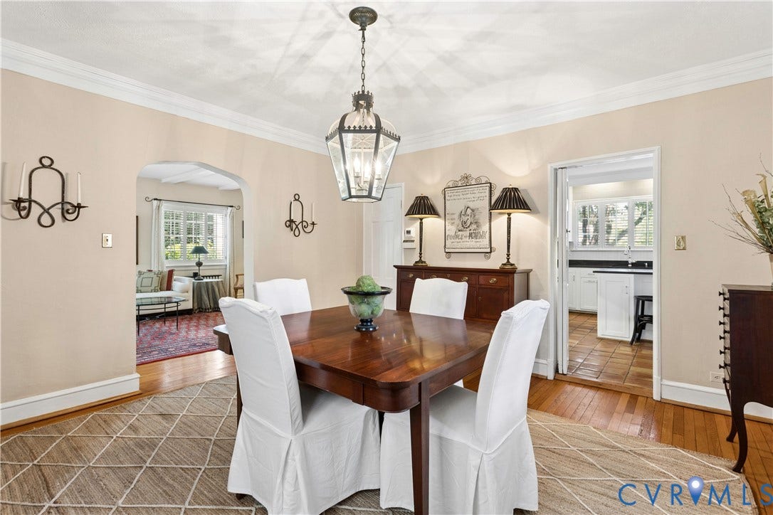 Doors to living room and kitchen.  Great flow.