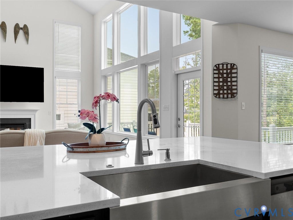 6642 Stonewolf Court, Moseley, VA 23120 Kitchen includes a Farmhouse stainless steel sink