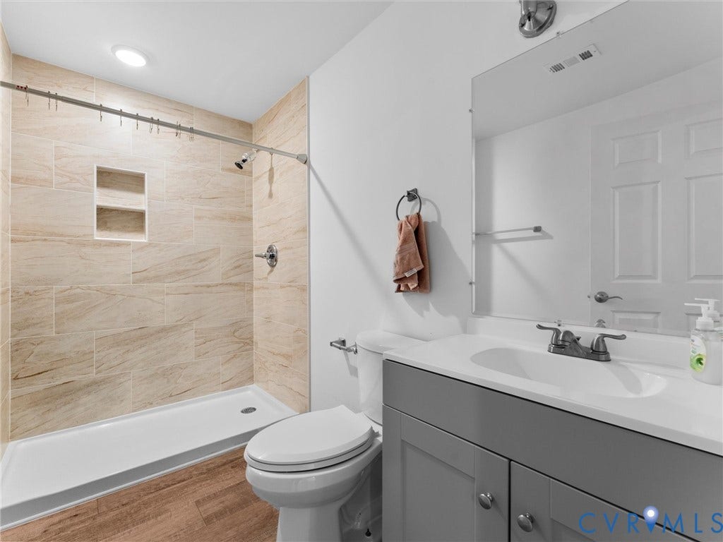 6642 Stonewolf Court, Moseley, VA 23120 Basement Full Bathroom w/ large tiled shower