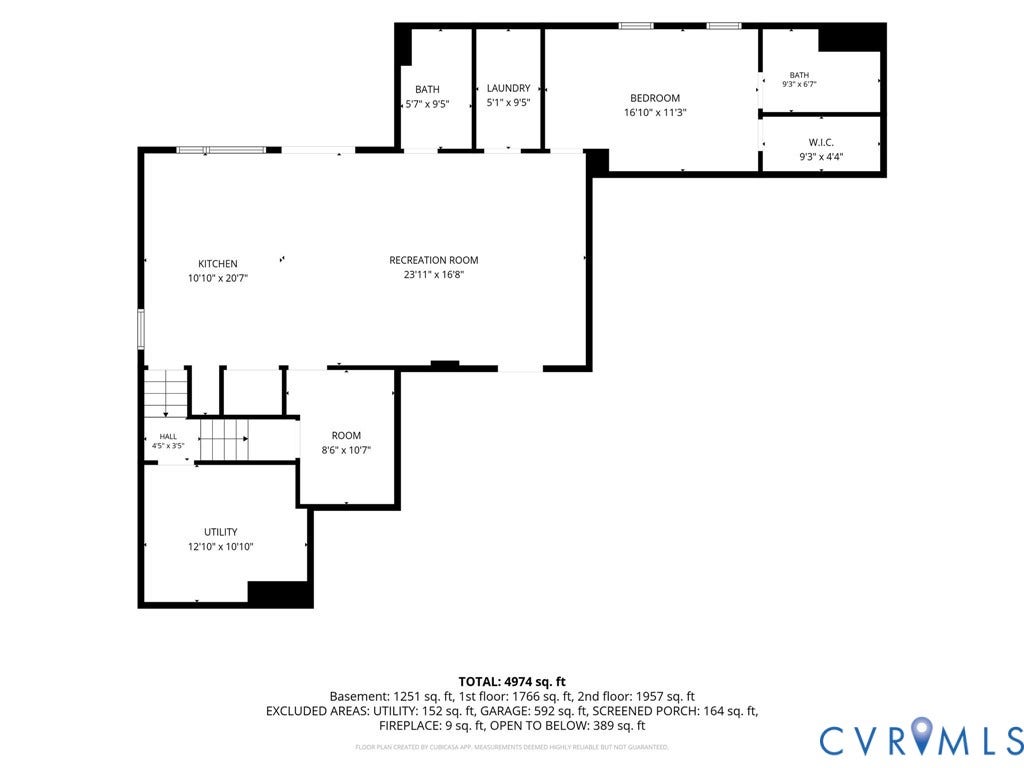 6642 Stonewolf Court, Moseley, VA 23120 Basement Floor plan