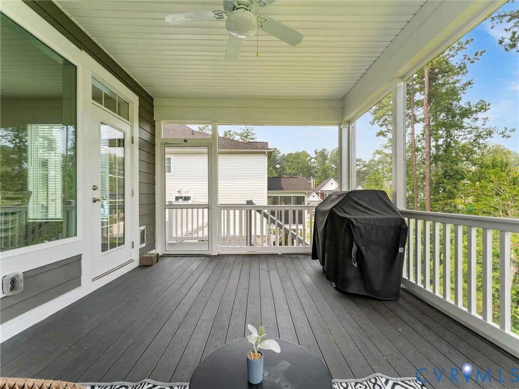 6642 Stonewolf Court, Moseley, VA 23120 Screened-in porch off of breakfast nook