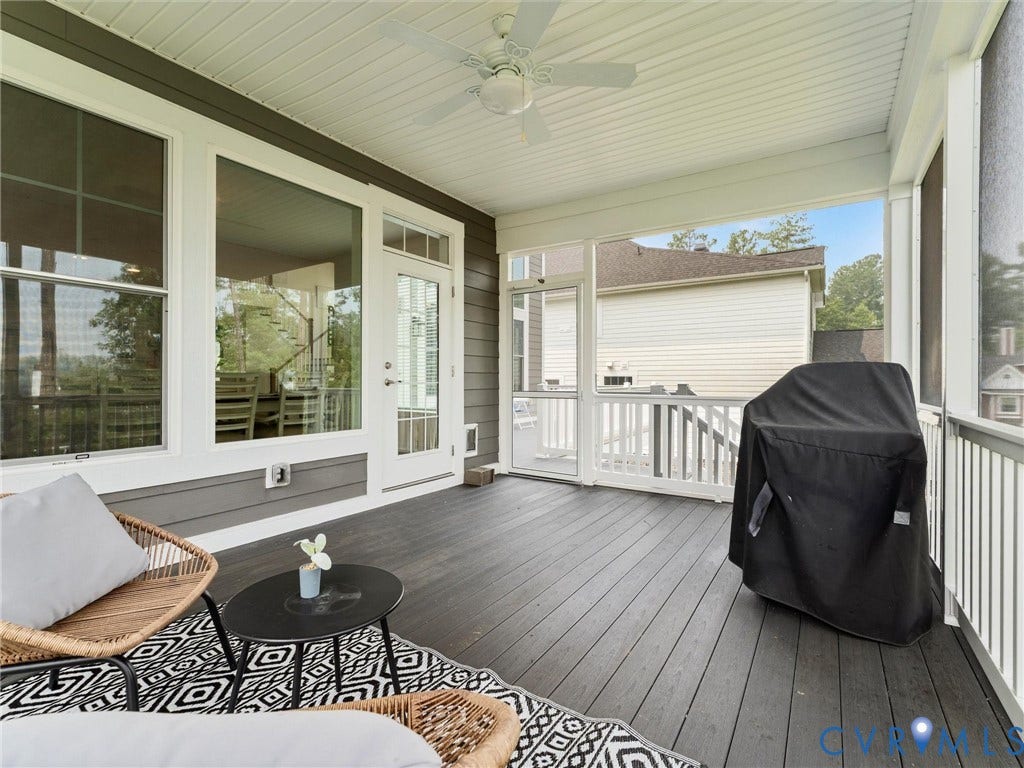 6642 Stonewolf Court, Moseley, VA 23120 Screened-in porch off of breakfast nook
