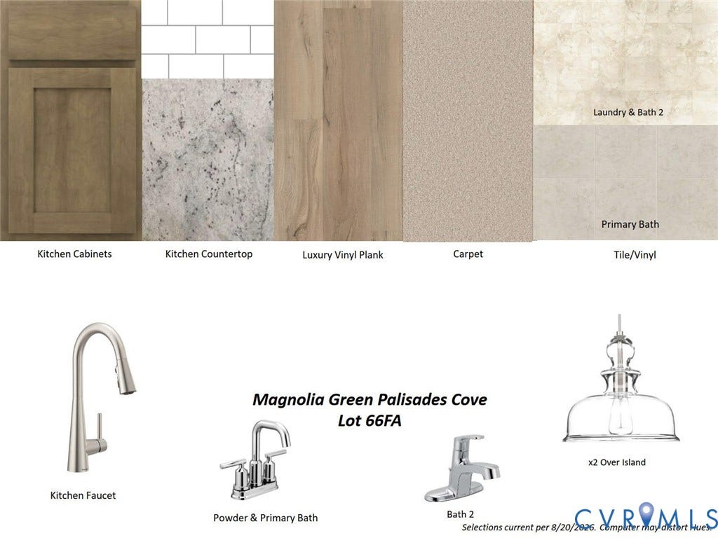 18757 Palisades Cove Trail, Palisades Cove, Moseley, VA 23120 Collage shows design finishes in the home.