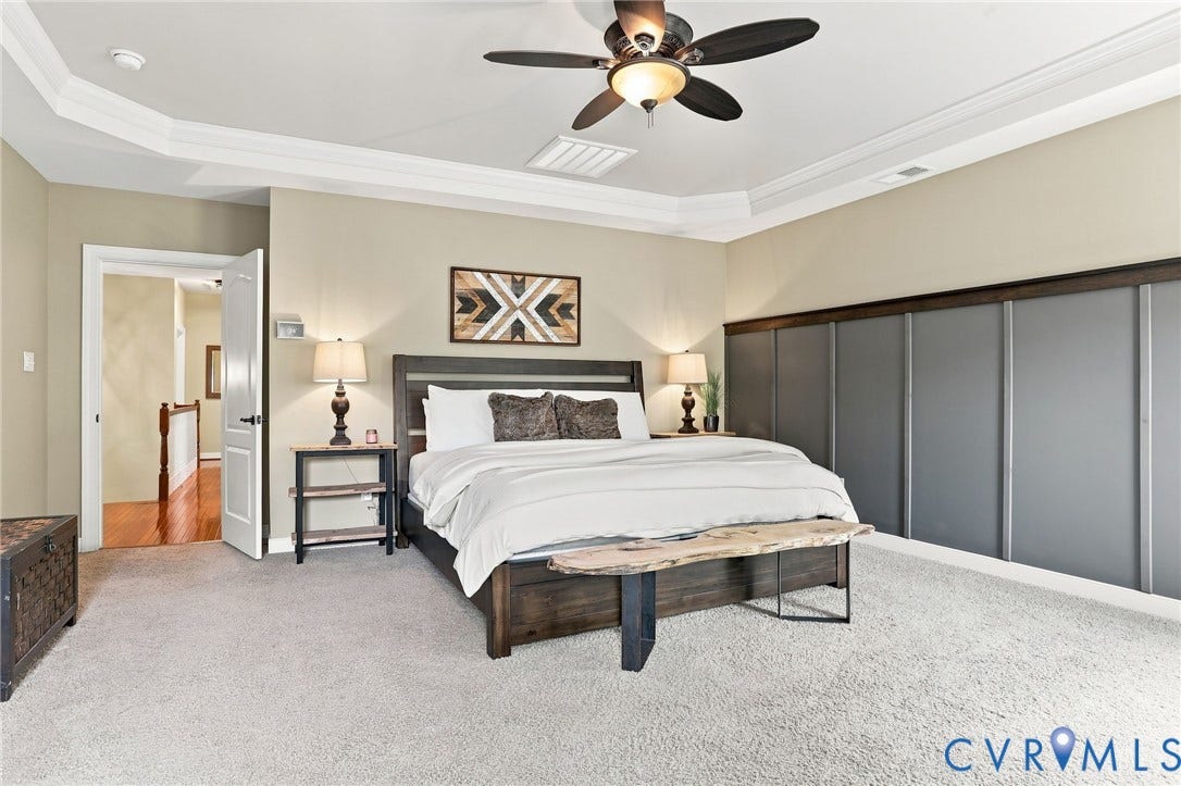 3655 Stone Harbor Drive, Midlothian, VA 23113 Spacious room with tray ceiling and crown molding