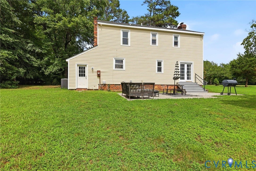 1669 Huguenot Trail, Eastern Powhatan, Powhatan, VA 23139 Back Yard w/ big Patio