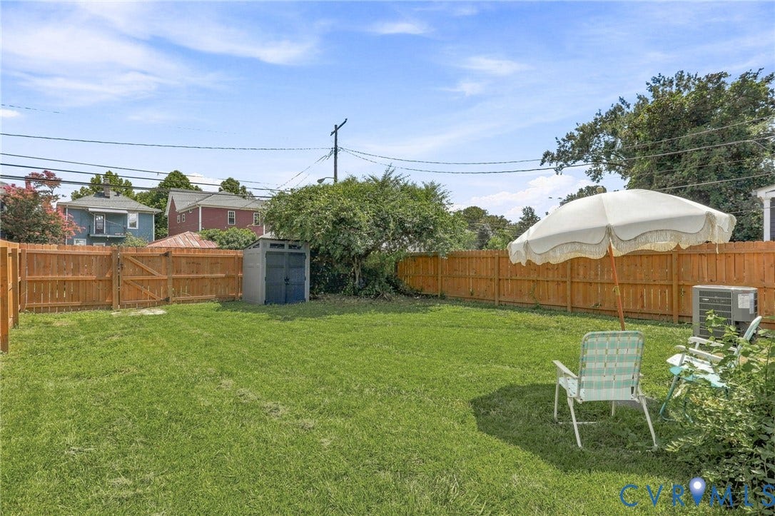 with privacy fence and access to alley parking.