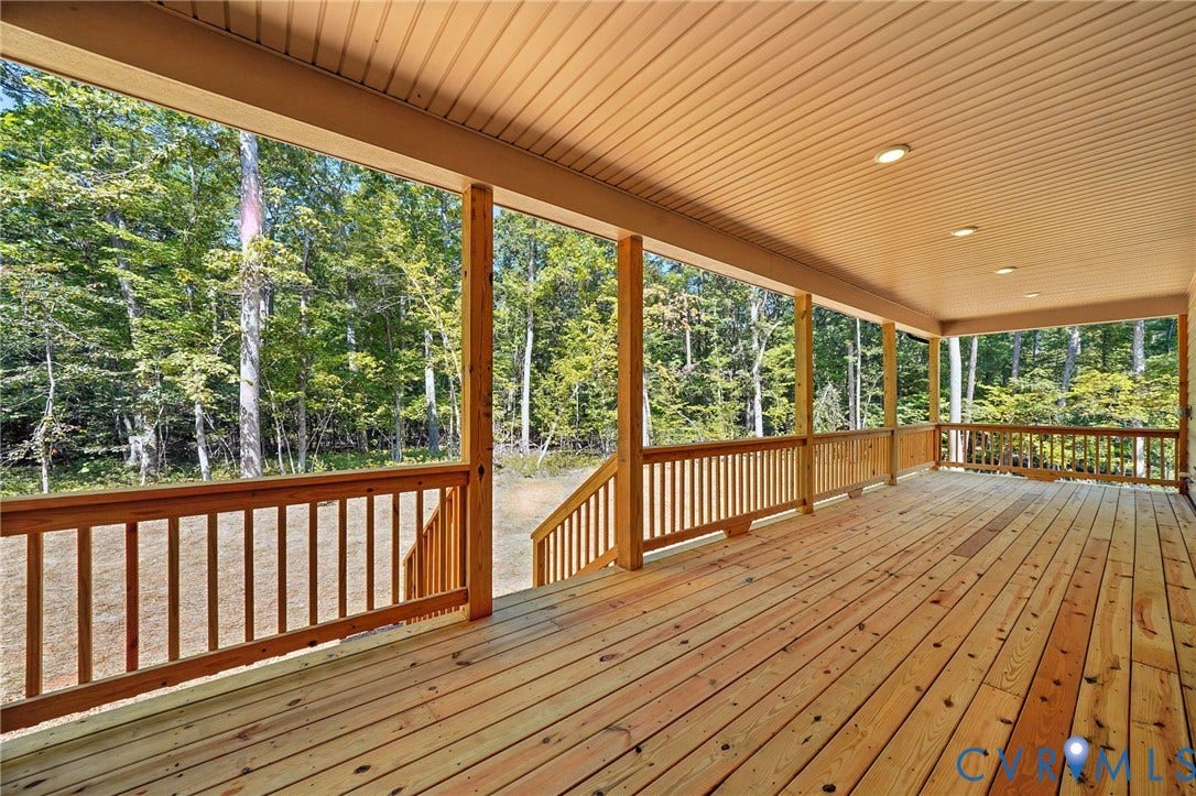 1383 Meadow Grove (Lot 6) Drive, Meadow Grove, Powhatan, VA 23139 Covered back deck
