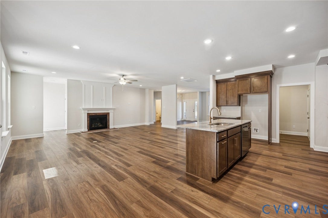 1397 Meadow Grove (Lot 10) Drive, Meadow Grove, Powhatan, VA 23139 View from Dinette/Kitchen, view to dining and foyer