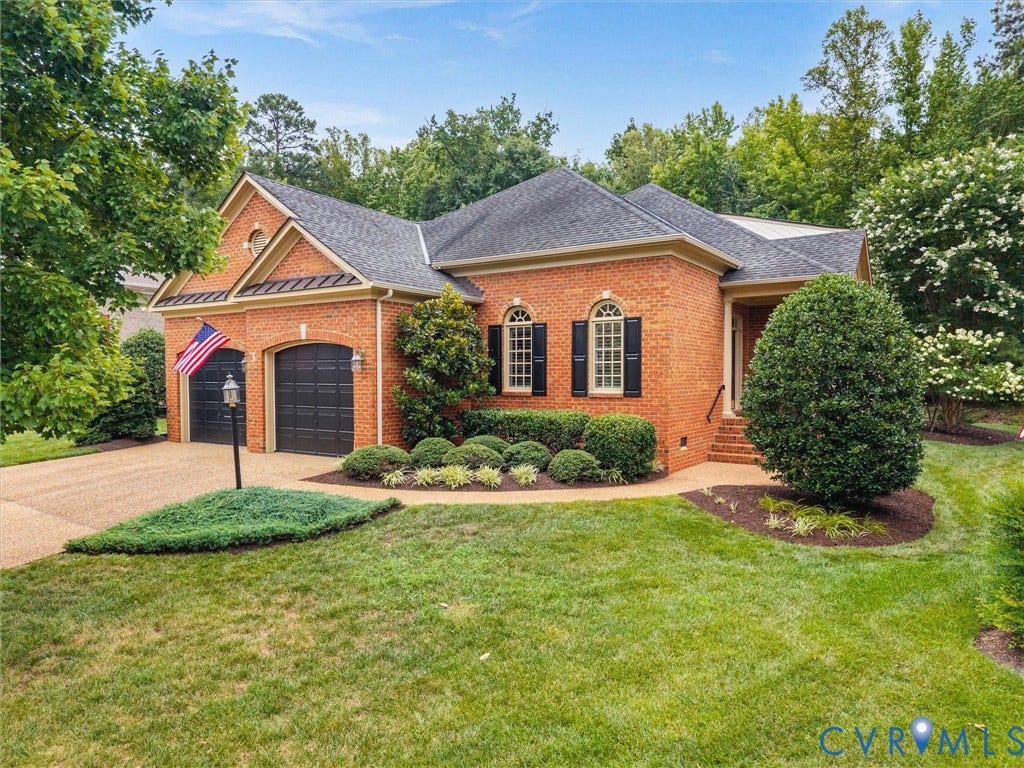 2214 Founders View Lane, Fb Golf Villas, Powhatan, VA 23113 Brick exterior with black shutters