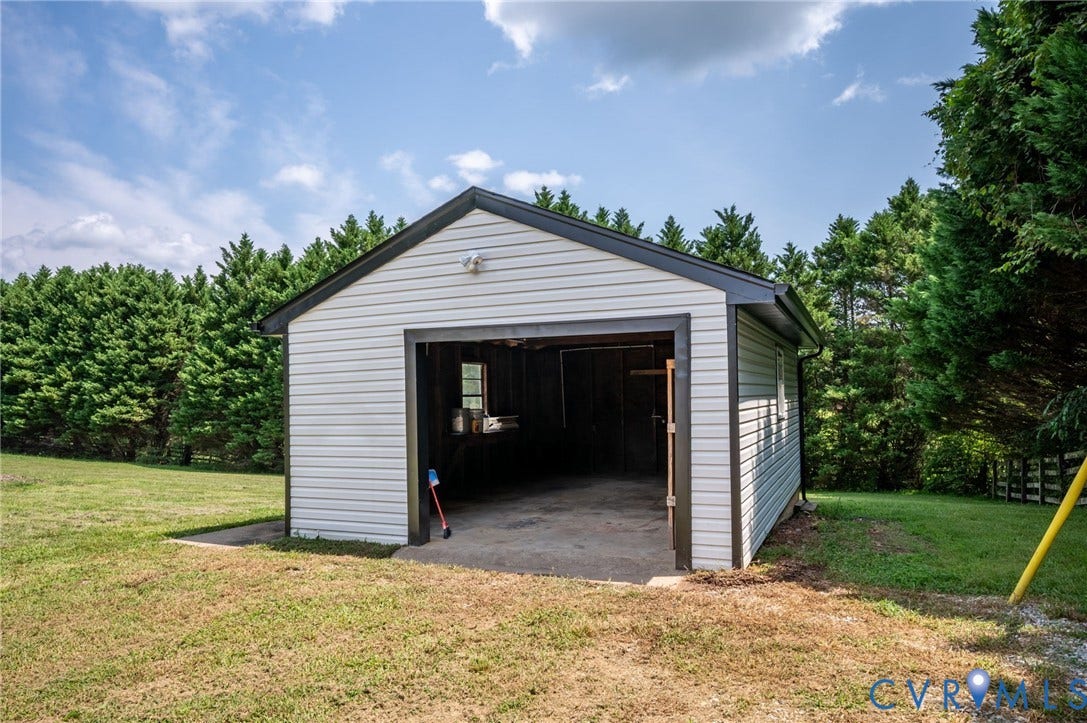 3508 Jefferson Landing Road, #R, Powhatan, VA 23139 Detached outbuilding with an open bay and durable siding