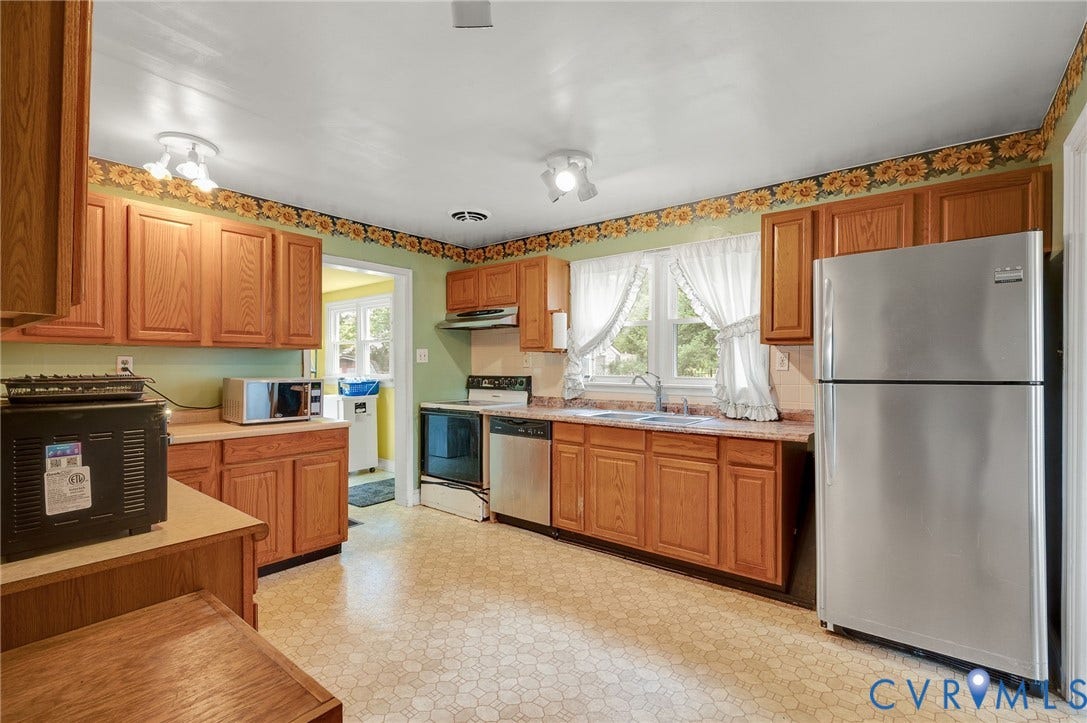 1910 Fon Du Lac Road, Henrico, VA 23229 Kitchen featuring wood cabinetry, stainless steel appliances, and ample counter space