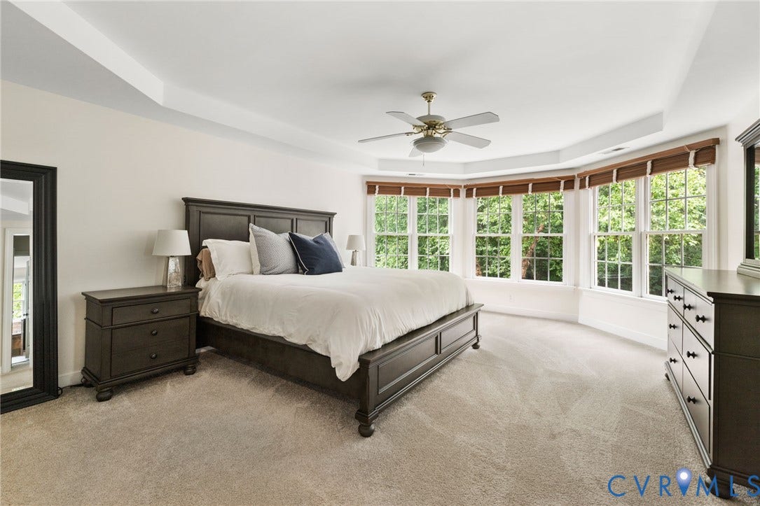 12305 Bradford Landing Way, Wyndham, Glen Allen, VA 23059 Large Private Primary Bedroom with 2 walk in closets and ensuite bathroom