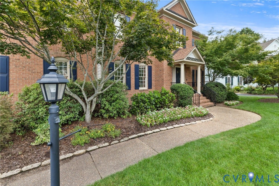 12305 Bradford Landing Way, Wyndham, Glen Allen, VA 23059 walkway to home - exterior lighting and landscaped