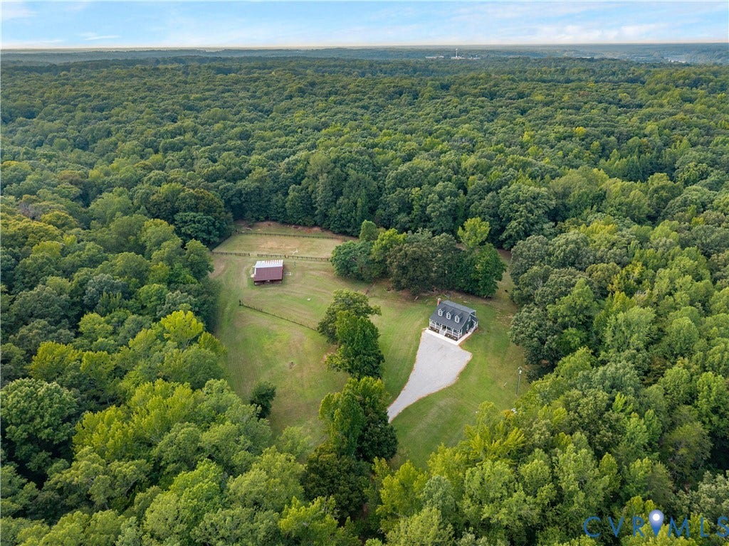 3927 Hughes Creek Road, Powhatan, VA 23139 Expansive wooded surroundings with a detached barn structure