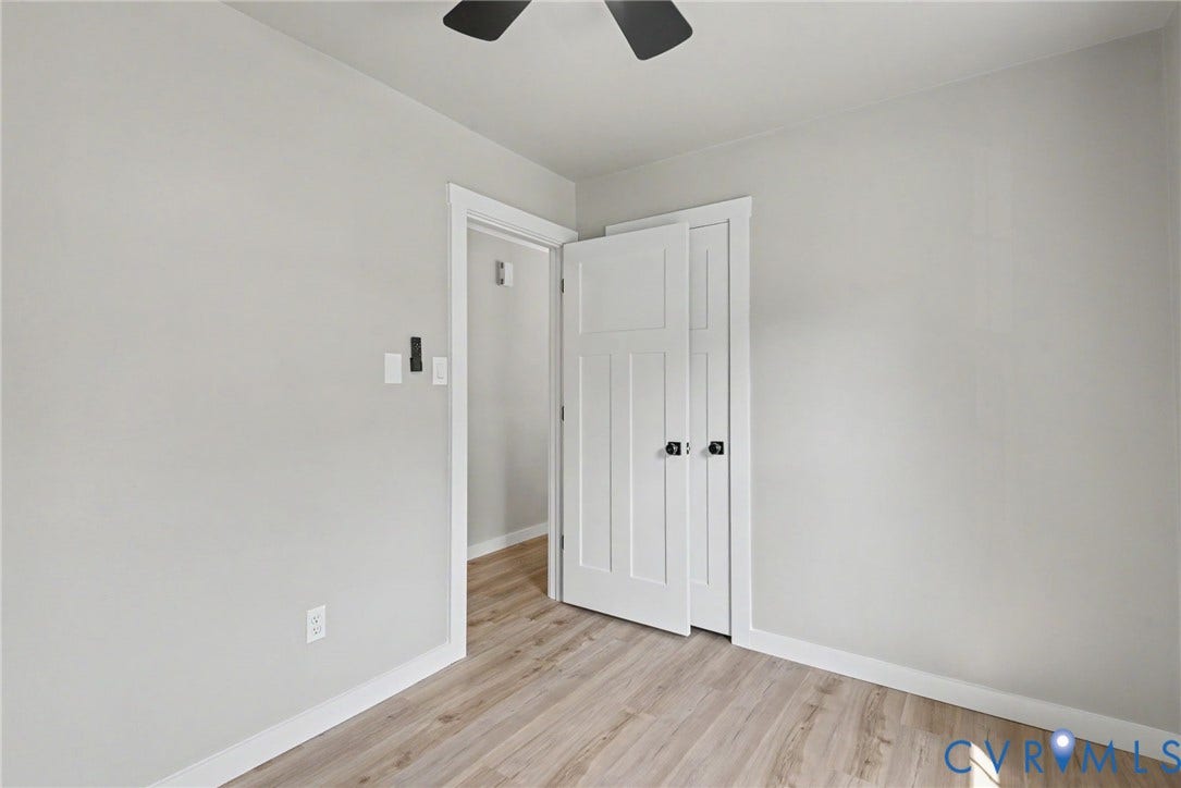 8906 Huntingcreek Place, Chesterfield, VA 23237 3rd Bedroom has New LVP Flooring, Craftsman Style Door and Trim!