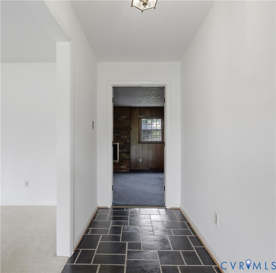 3641 Kiefer Road, Bermuda, Chester, VA 23831 Entryway featuring dark slate tile flooring and a ceiling-mounted light fixture