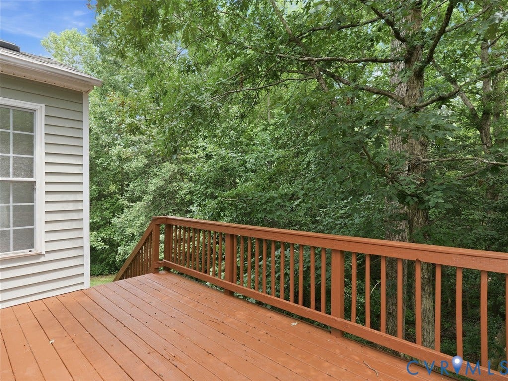 5707 Stephens Point Court, Chesterfield, VA 23831 Private rear deck.