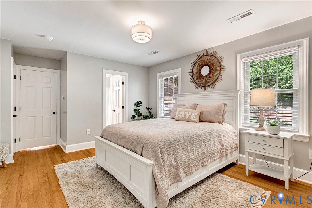 8800 Shewsbury Drive, New Kent, VA 23124 Hardwood flooring throughout, white trim, and light gray wall paint