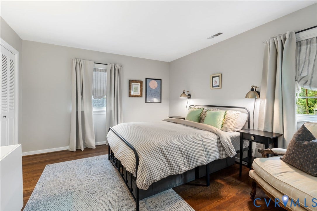 404 Aubery Road, Henrico, VA 23229 Bedroom featuring Refinished hardwood flooring