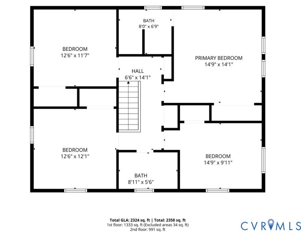 404 Aubery Road, Henrico, VA 23229 Floor plan