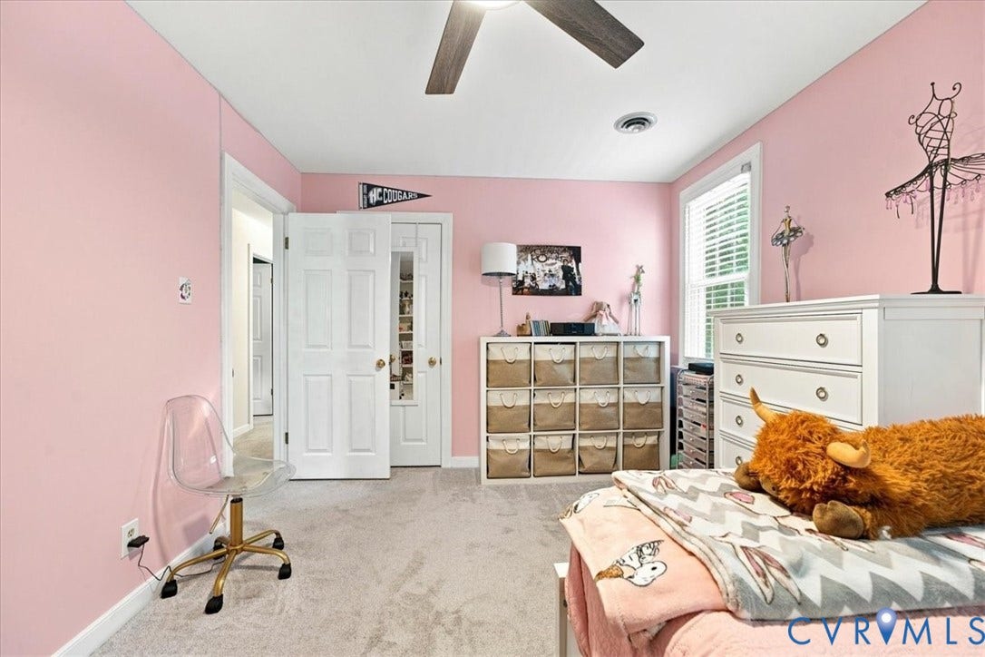 10204 Steuben Drive, Henrico, VA 23060 Bedroom featuring soft pink walls and light-toned carpeting