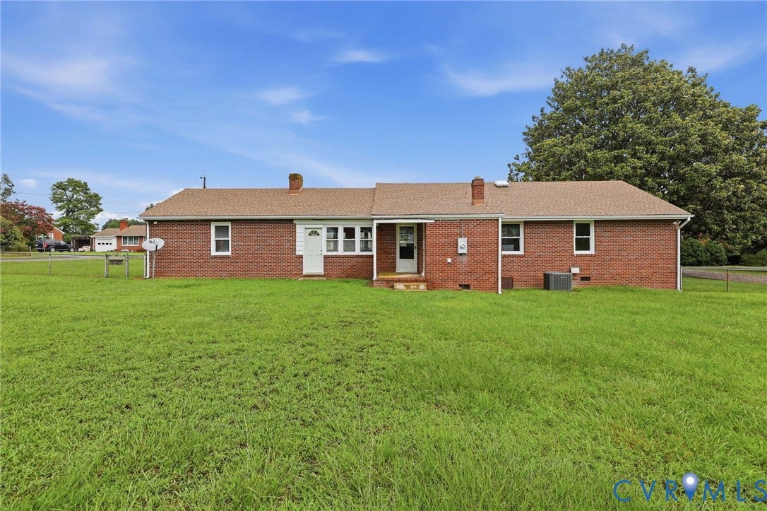 5002 Glendale Avenue, Dinwiddie, VA 23803 Brick exterior with a shingle roof