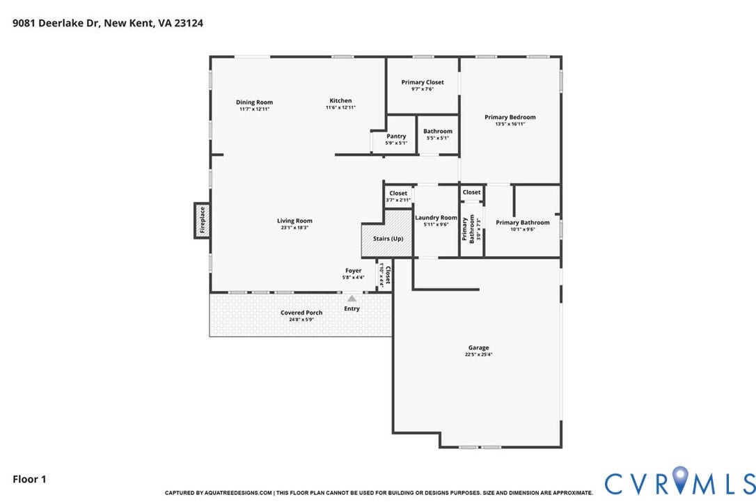 9081 Deerlake Drive, Charming, New Kent, VA 23124 1st Floor Layout
