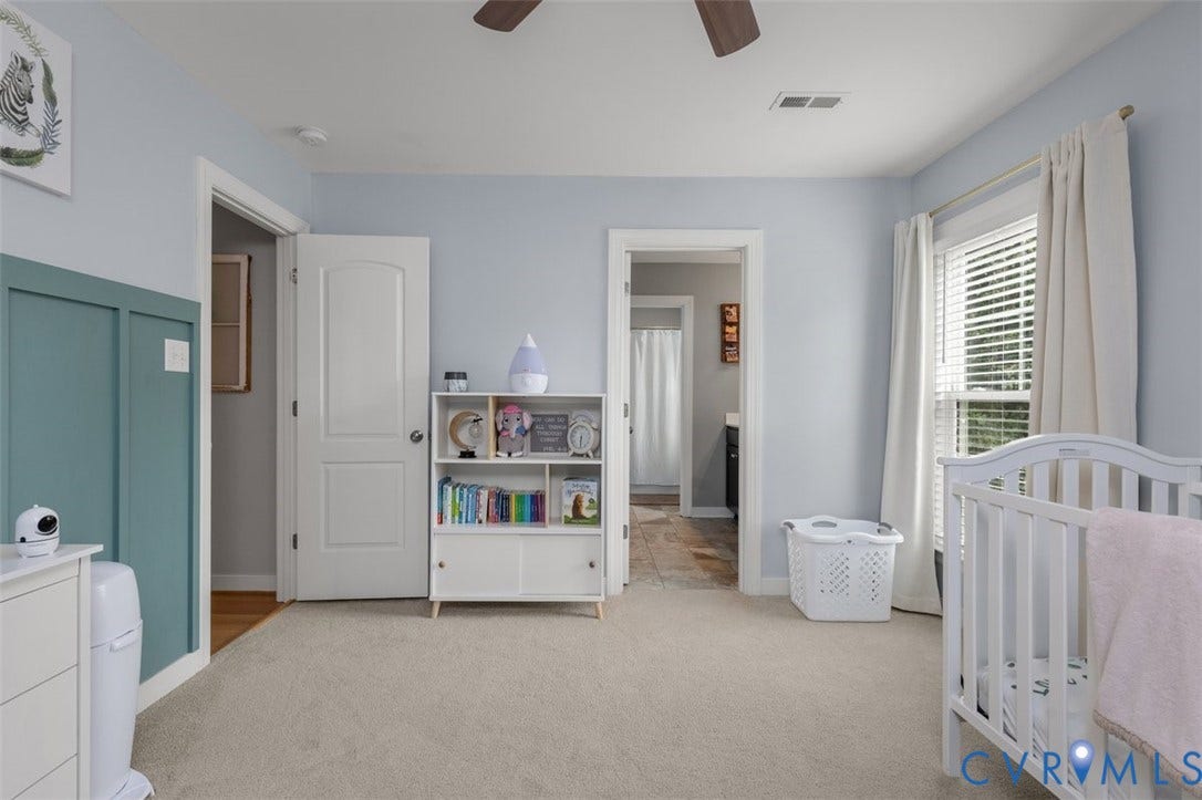9081 Deerlake Drive, Charming, New Kent, VA 23124 2nd bedroom with Jack N Jill Bath and very spacious Walk In Closet