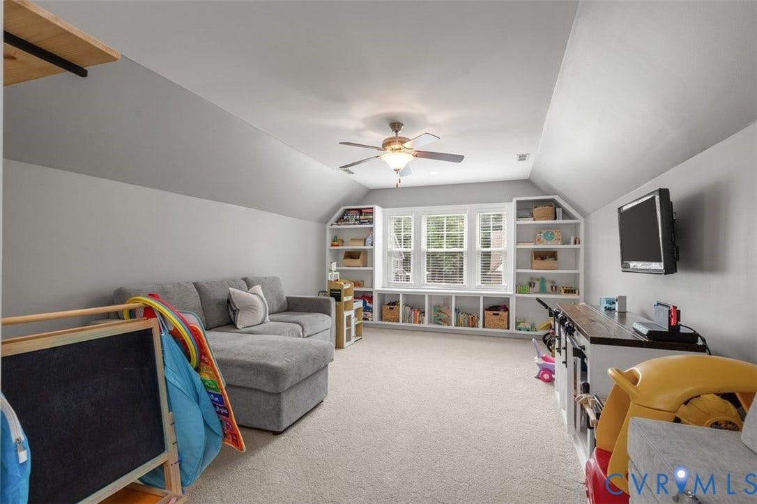 9081 Deerlake Drive, Charming, New Kent, VA 23124 Bonus room over Garage with Built Ins