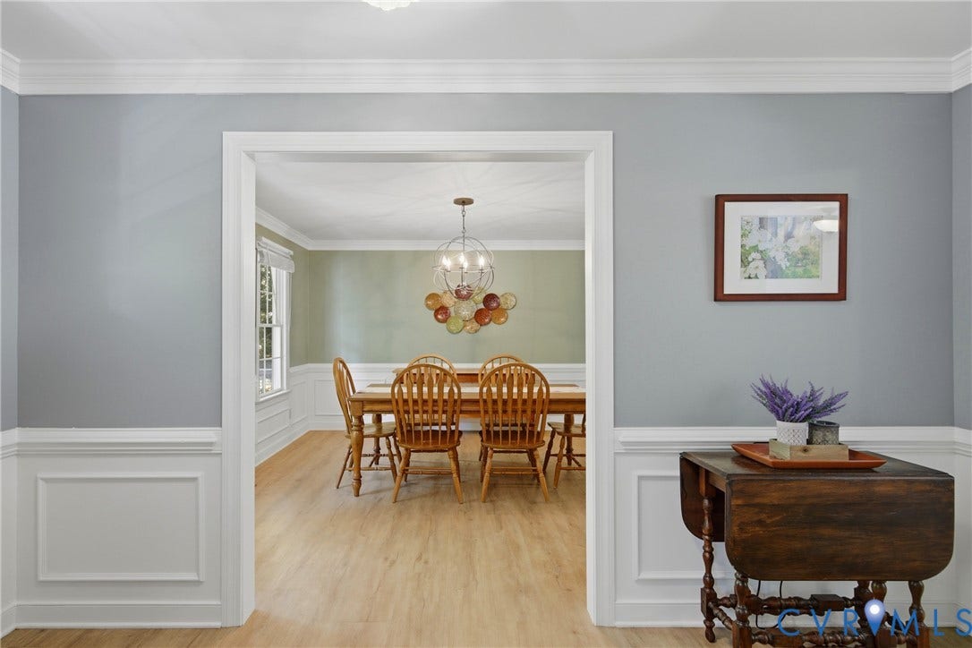 1915 Norwood Creek Drive, Powhatan, VA 23139 Dining area featuring light wood-finish flooring