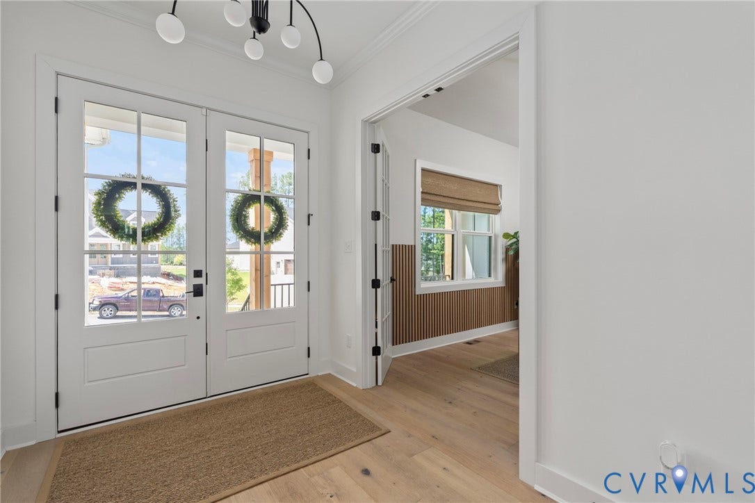 18312 Barrin Court, Barrington, Moseley, VA 23120 Double French doors with transom windows