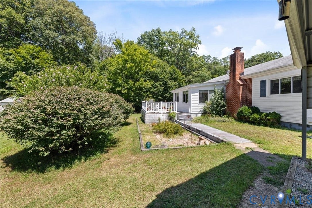 2311 Georges Road, Powhatan, VA 23139 Expansive grassy yard with mature trees and established landscaping