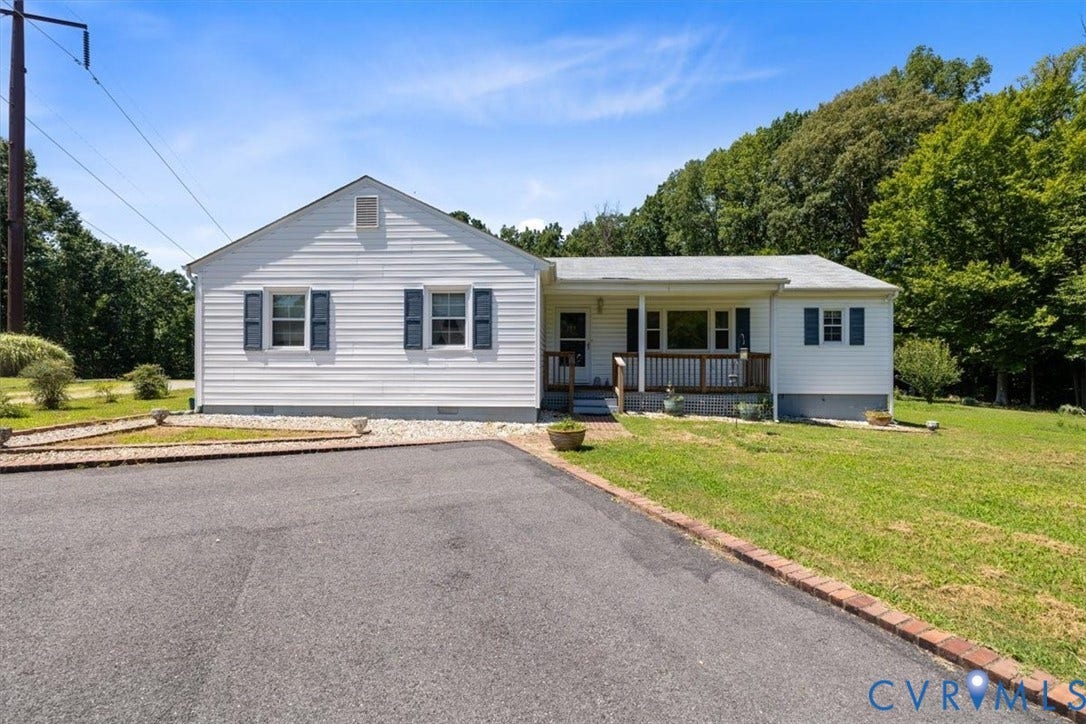 2311 Georges Road, Powhatan, VA 23139 Ranch-style residence featuring white siding and blue shutters