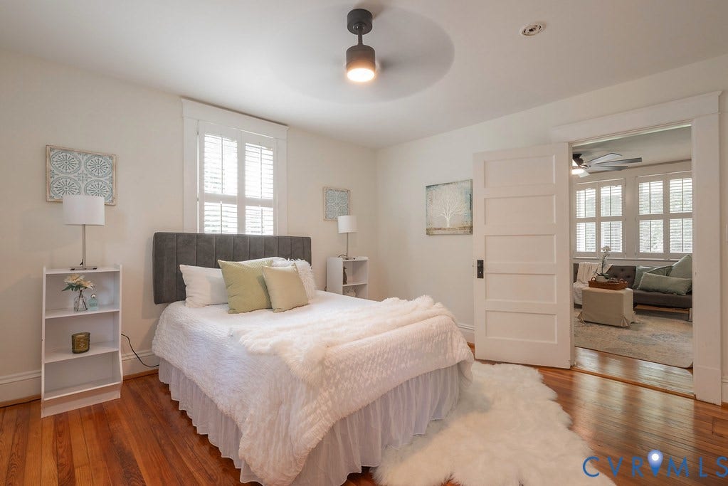 4808 River Road W Road, Goochland, VA 23063 Hardwood flooring complements white walls and trim