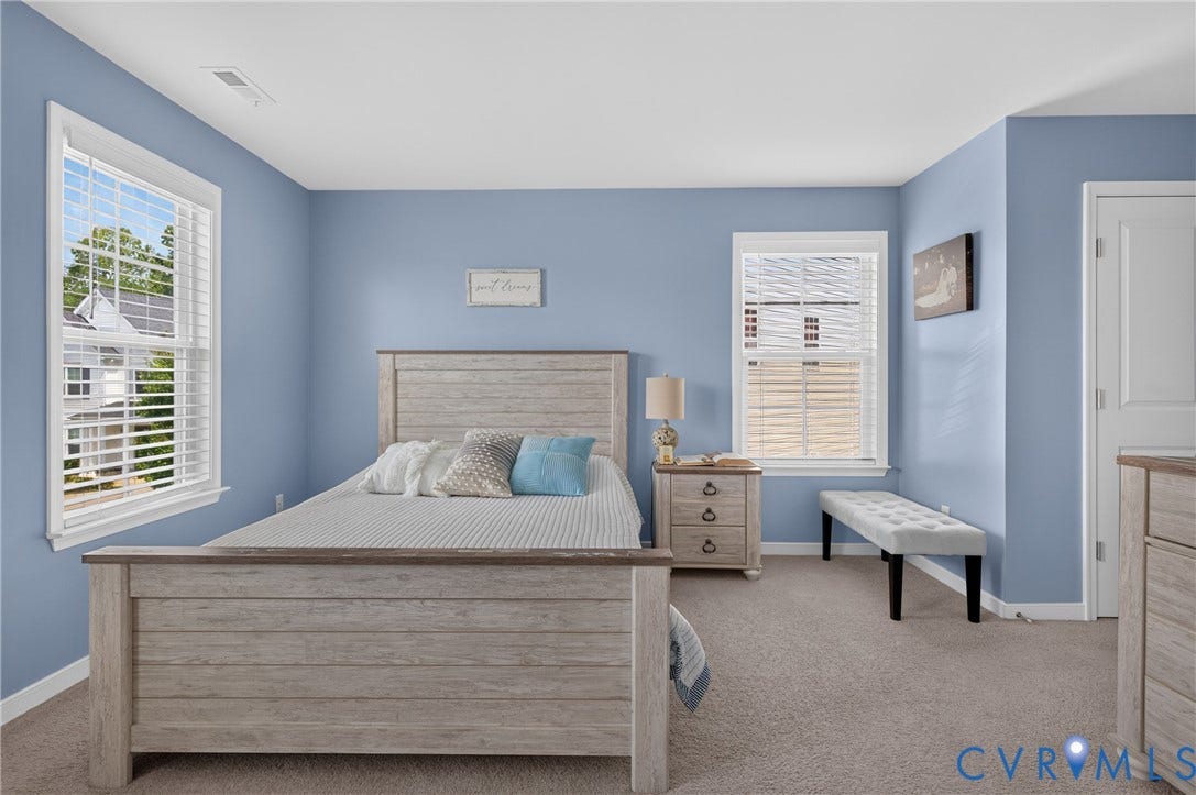 311 Cardinal Road, Countryside, Louisa, VA 23093 Carpeted interior space featuring light blue walls and white trim