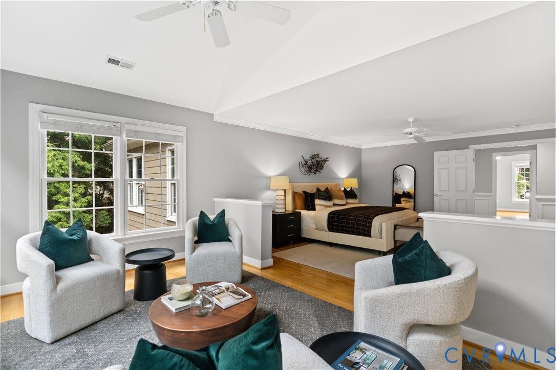 Living room attached to the primary suite