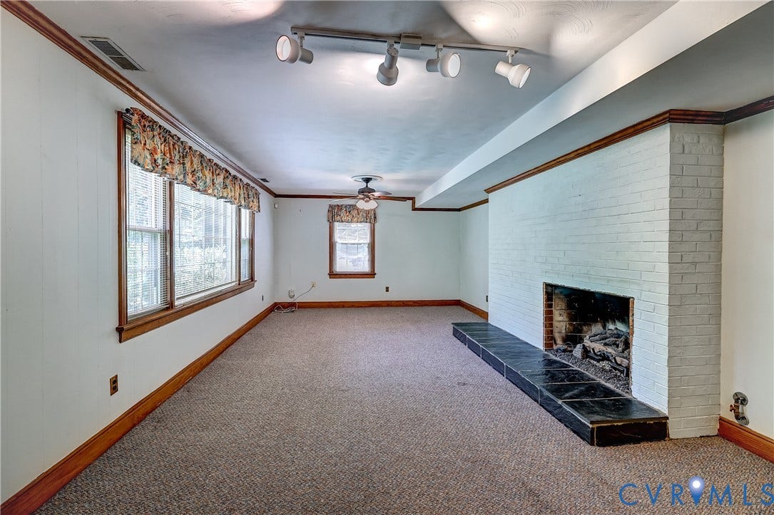 1533 Monmouth Drive, Henrico, VA 23238 Lower level Family room with gas FP