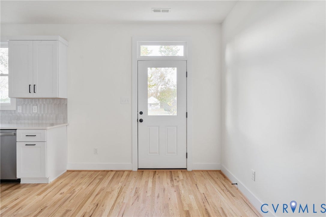 1103 Carlisle Avenue, Montrose Heights, Richmond, VA 23231 Bright white interior with wood-finish flooring