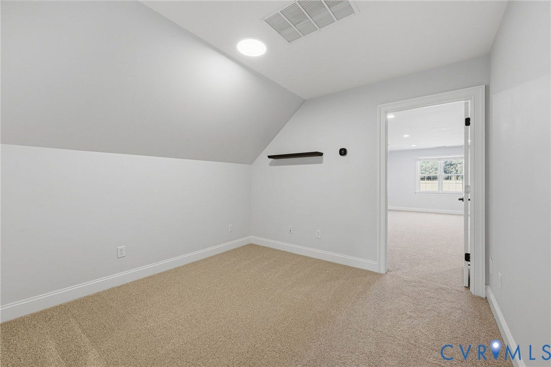 16225 Parrish Farms Road, Montpelier, VA 23192 Loft/Office Carpeted room with a sloped ceiling and recessed lighting