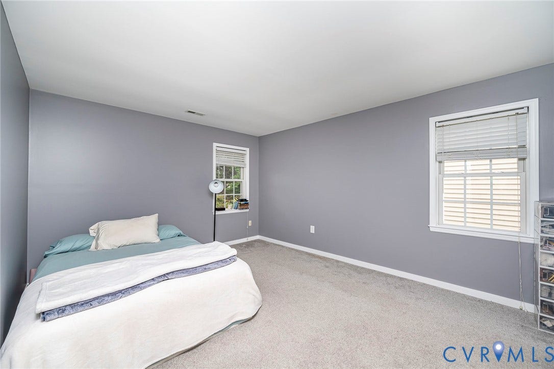 11821 Park Forest Way, Glen Allen, VA 23059 Bedroom featuring neutral gray walls and light-toned carpet flooring