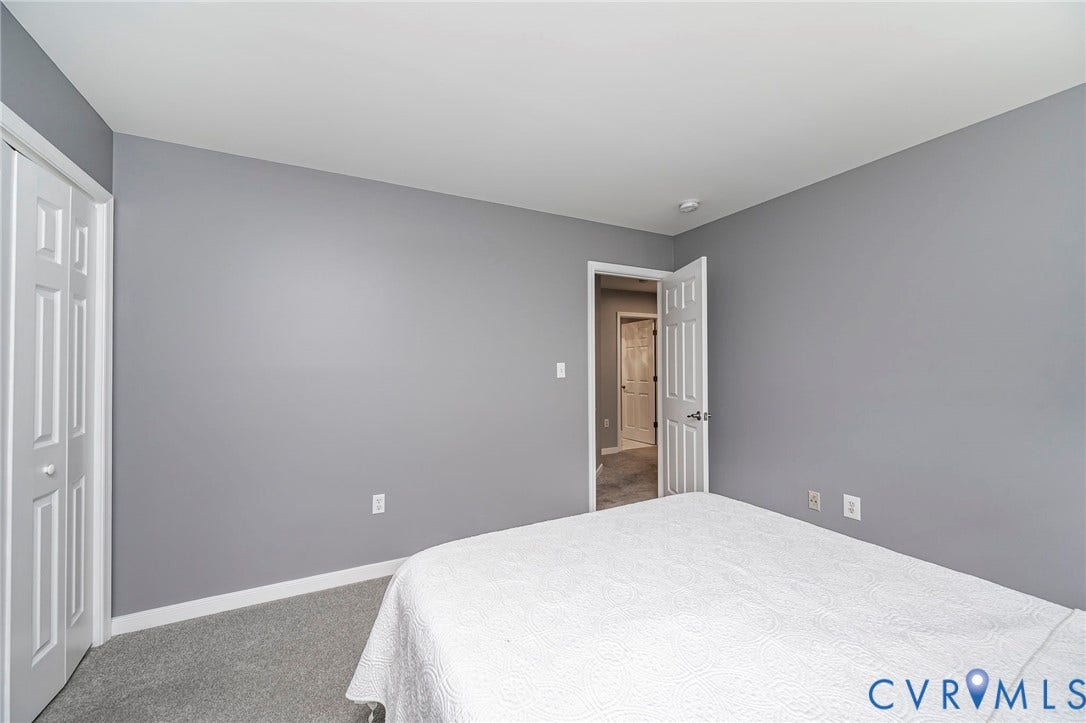11821 Park Forest Way, Glen Allen, VA 23059 Room featuring light grey walls, white trim, and grey carpet flooring