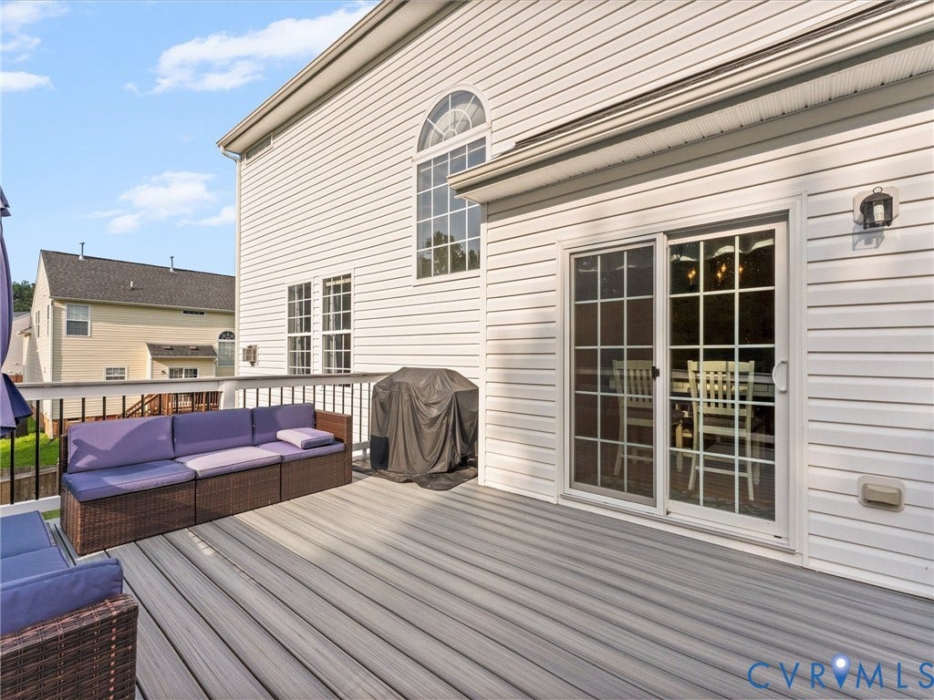 2606 Water Race Terrace, Watermill, Midlothian, VA 23112 Expansive outdoor deck featuring wood-finish flooring