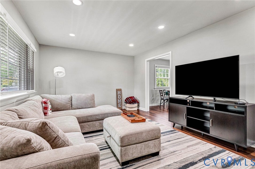 8318 Lydell Drive, Henrico, VA 23228 Recessed ceiling lighting, wood-finish flooring, and white window blinds